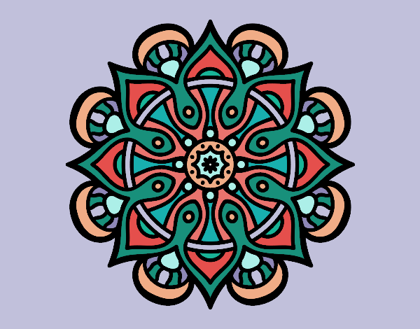 Disegno Mandala mondo arabo pitturato su stefan