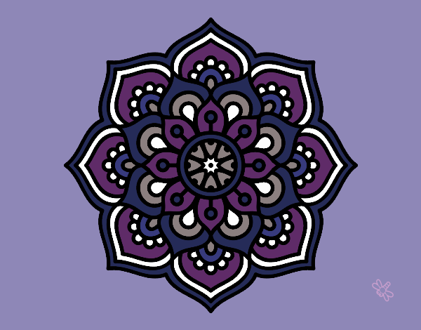 Disegno Mandala fiore di la concentrazione pitturato su stefan