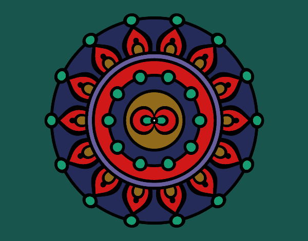 Disegno Mandala meditazione pitturato su stefan