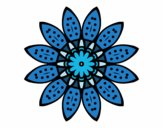 Disegno Mandala fiori con petali pitturato su alessiacom