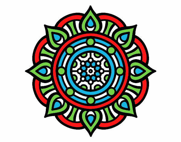 Disegno Mandala punti di fuoco pitturato su alessiacom