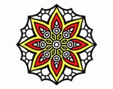 Disegno Mandala semplice simmetria pitturato su alessiacom