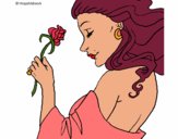 Principessa con una rosa