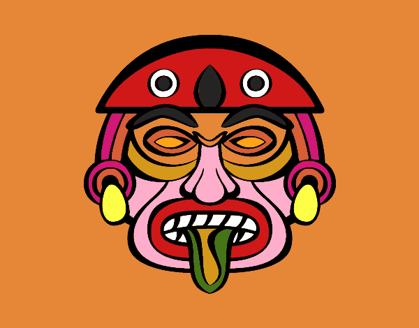 Disegno Maschera Azteca Colorato Da Utente Non Registrato Il 25 Di Dicembre Del 16