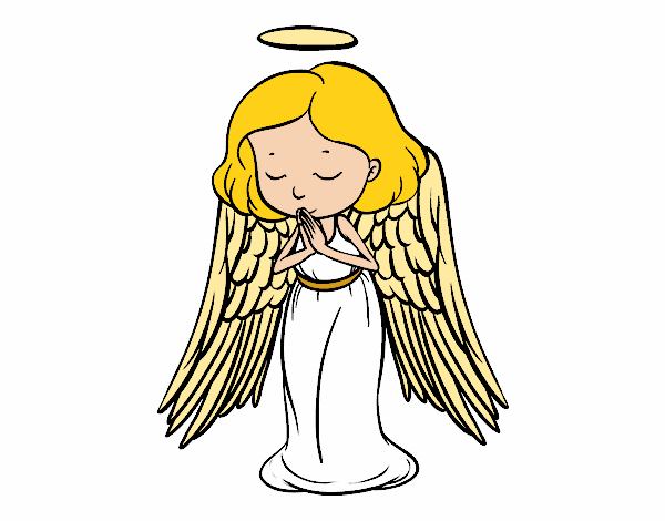 Un angelo che prega