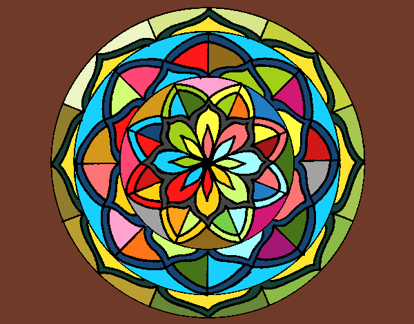 Disegno Mandala 6 pitturato su ZiaDome 