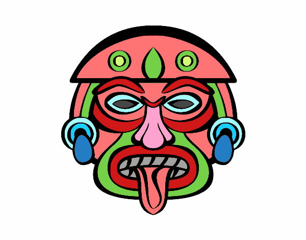 Disegno Maschera Azteca Colorato Da Utente Non Registrato Il 05 Di Gennaio Del 17