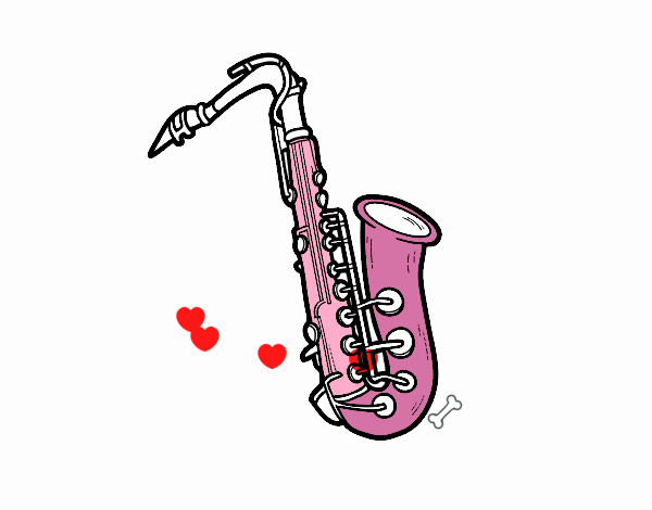 Disegno Il sassofono tenore pitturato su alessiacom