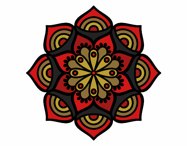 Disegno Mandala Crescita esponenziale pitturato su stefan