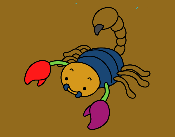 Scorpione pungiglione con rilievo