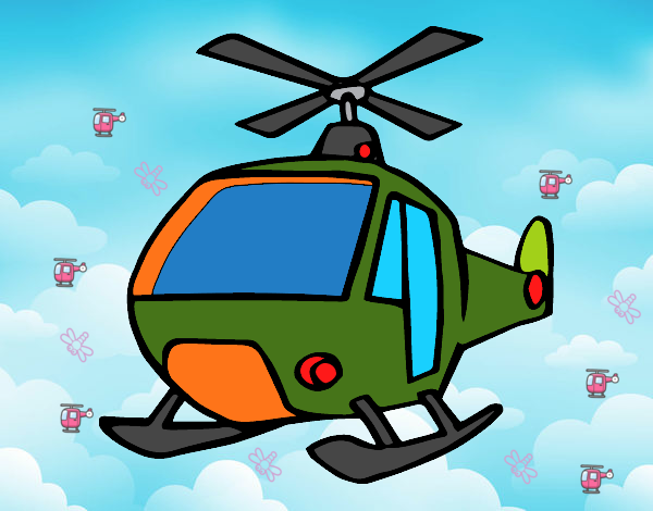 Disegno Un elicottero pitturato su GIOP