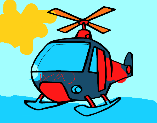 Disegno Un elicottero pitturato su michele10 