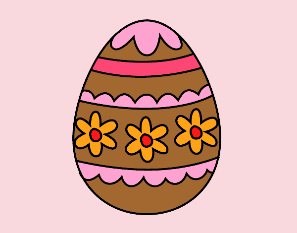 Uovo di Pasqua floreale