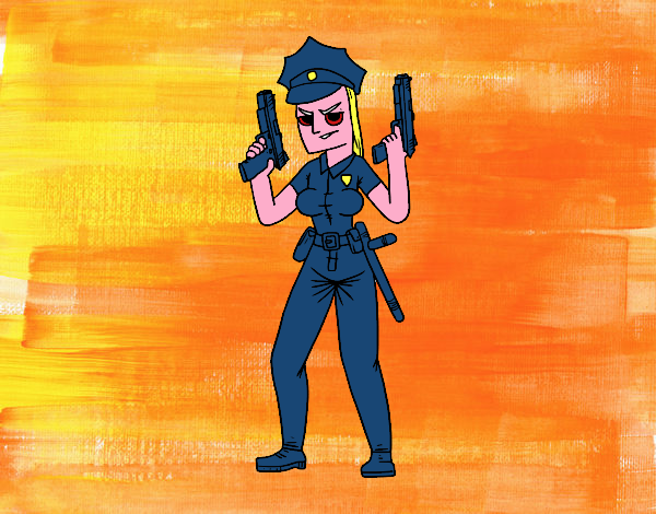 Una poliziotta femminile
