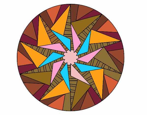 Mandala sole triangolare