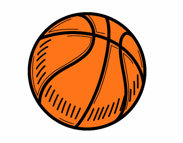 Disegno Il pallone da pallacanestro pitturato su amirotto