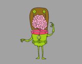 Disegno Cervello extraterrestri pitturato su DiegoBa