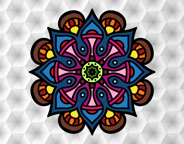 Disegno Mandala mondo arabo pitturato su FPT01