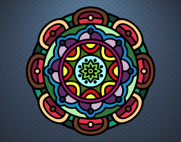 Disegno Mandala per il rilassamento mentale pitturato su FPT01