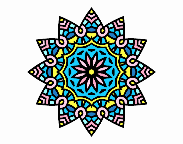 Mandala stella floreale