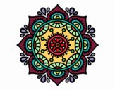 Disegno Mandala per rilassarsi pitturato su pyrex