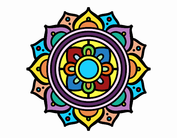 Disegno Mandala mosaico greco pitturato su marilu2113