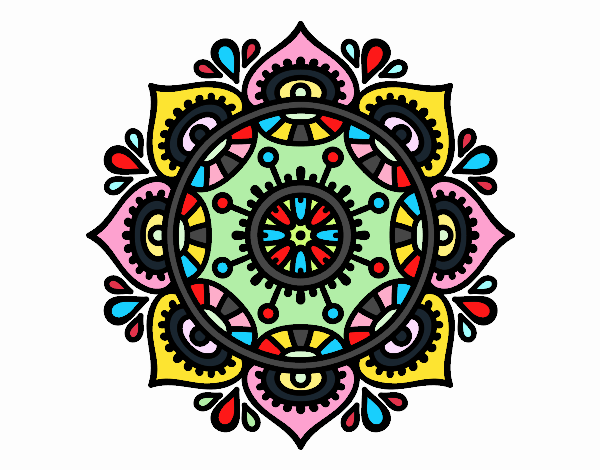Disegno Mandala per rilassarsi pitturato su marilu2113