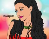 Disegno Ariana Grande con il collare pitturato su DavidCris