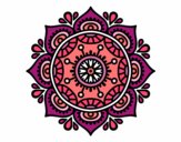 Disegno Mandala per rilassarsi pitturato su trilly
