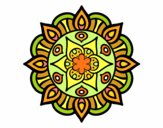 Disegno Mandala vita vegetale pitturato su trilly