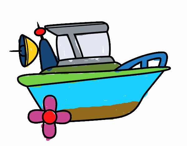 Disegno Imbarcazione pitturato su Erasmo996