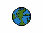 Disegno Il pianeta Tierra pitturato su DiegoBa