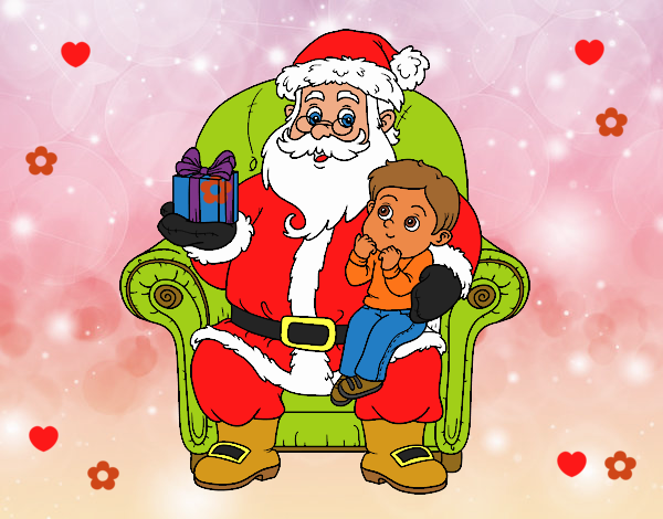 Babbo Natale e bambino di Natale 