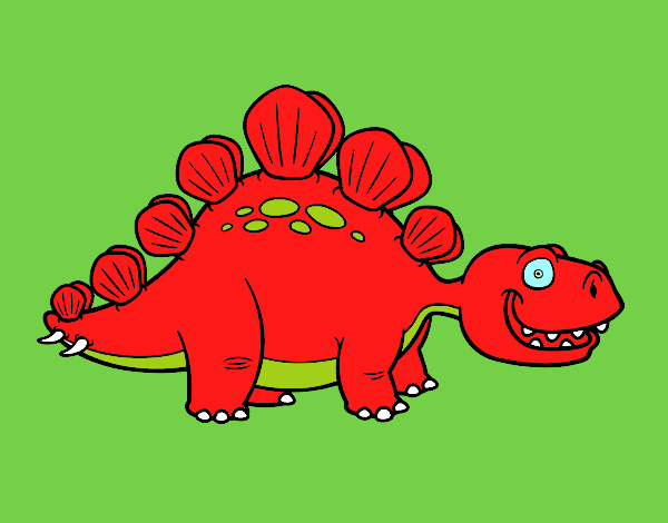 Disegno Lo stegosauro pitturato su mihaela