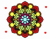 Disegno Mandala incontro pitturato su ismail