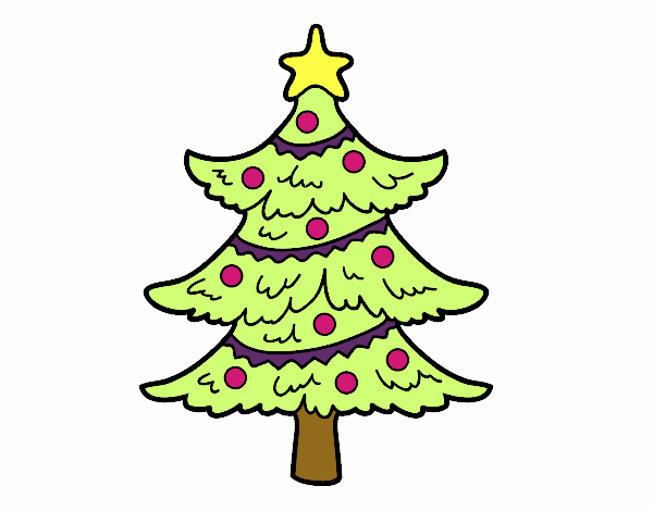 Disegno Albero Di Natale Decorato Colorato Da Utente Non Registrato Il 03 Di Gennaio Del 18