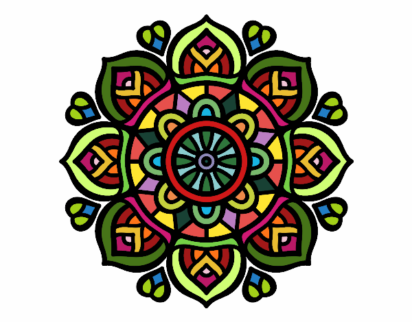 Disegno Mandala per la concentrazione mentale pitturato su batizy