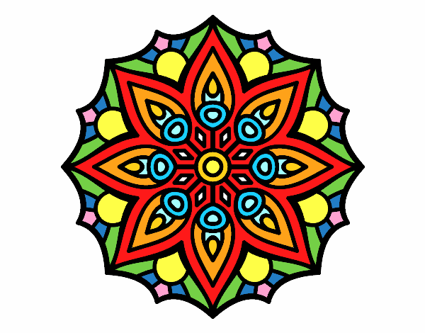 Mandala semplice simmetria