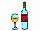 Bottiglia di vino e di vetro