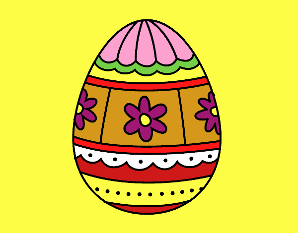 Disegno Uovo Di Pasqua Con Decorazioni Colorato Da Utente Non Registrato Il 10 Di Febbraio Del 18
