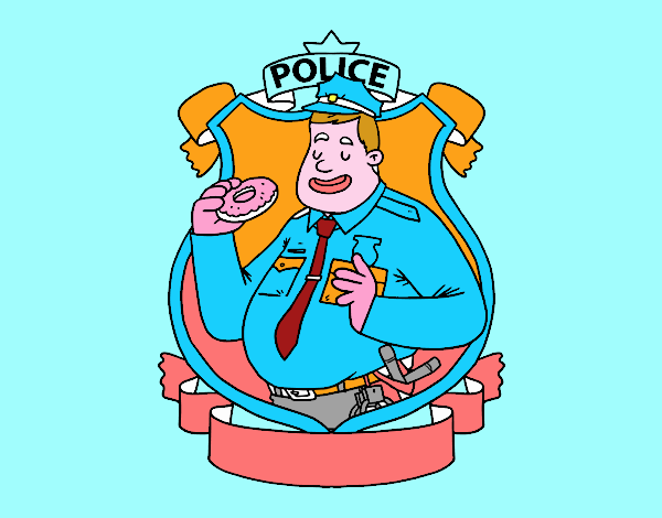 La polizia con la ciambella