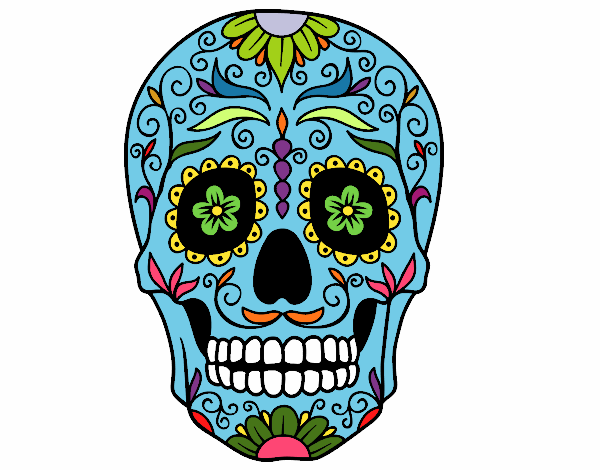 Disegno Teschio messicano colorato da Utente non registrato il 17 di Marzo  del 2018