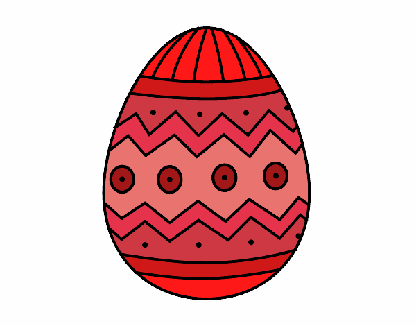 Uovo di Pasqua con stampe
