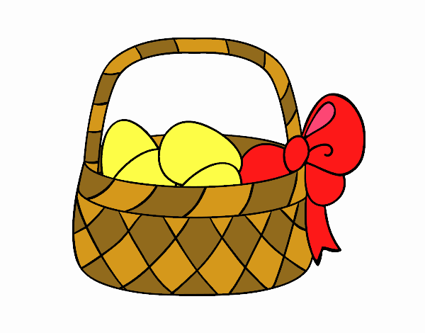 Cestino con uovo di Pasqua
