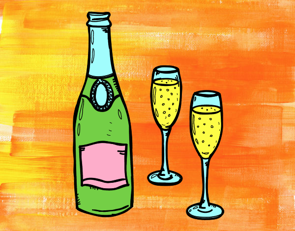 Champagne e bicchieri