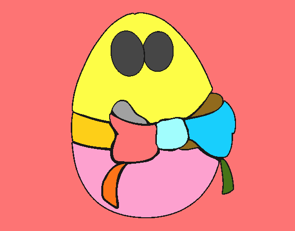 Uovo di Pasqua con il laccio