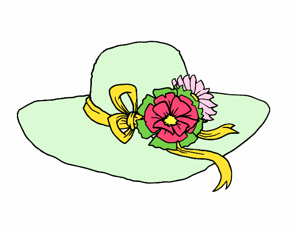 Cappello con fiori
