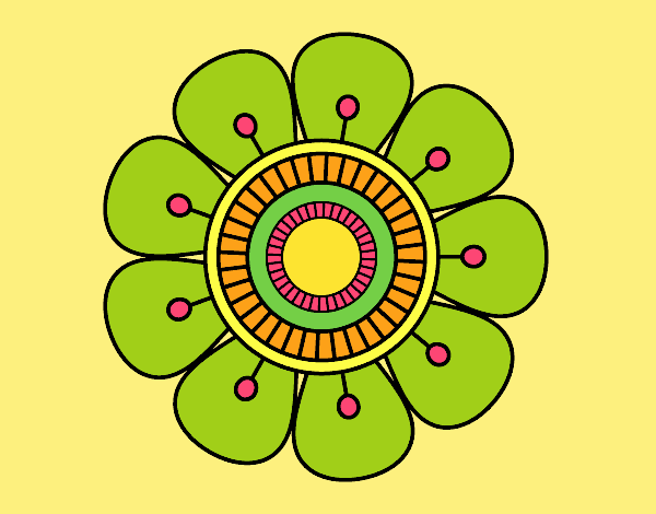 Mandala a forma di fiore