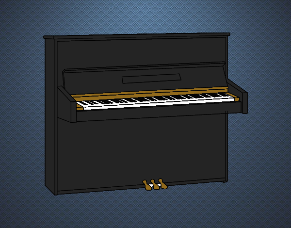 Un pianoforte verticale