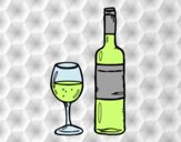 Bottiglia di vino e di vetro